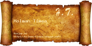 Holman Tímea névjegykártya